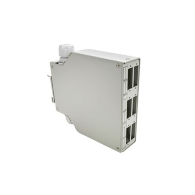 Hộp đầu cuối cáp quang Din Rail có thể gắn 6 cổng bằng kim loại Dinrail