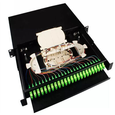 1U 19" 24 Cổng SC Simplex/LC Duplex Fiber Optic Rack Mount Enclosure Fiber Patch Panel-Unload