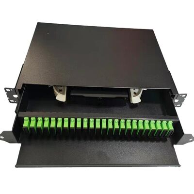 1U 19" 24 Cổng SC Simplex/LC Duplex Fiber Optic Rack Mount Enclosure Fiber Patch Panel-Unload