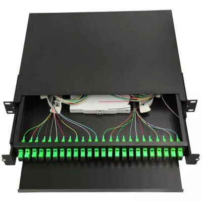 1U 19" 24 Cổng SC Simplex/LC Duplex Fiber Optic Rack Mount Enclosure Fiber Patch Panel-Unload