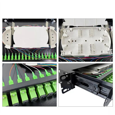 1U 19" 24 Cổng SC Simplex/LC Duplex Fiber Optic Rack Mount Enclosure Fiber Patch Panel-Unload