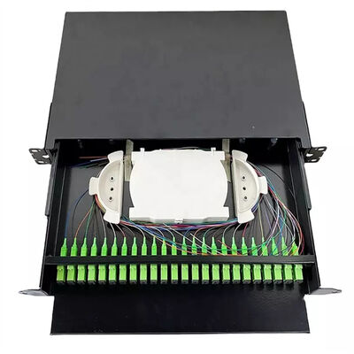 1U 19" 24 Cổng SC Simplex/LC Duplex Fiber Optic Rack Mount Enclosure Fiber Patch Panel-Unload