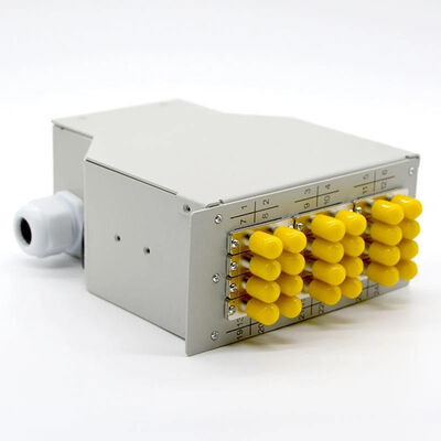 Bảng điều khiển cáp quang 24 lõi DIN Rail Hộp kết nối đầu cuối bộ chuyển đổi song công 12 ST