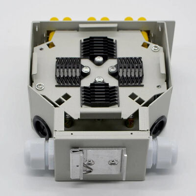 Bảng điều khiển cáp quang 24 lõi DIN Rail Hộp kết nối đầu cuối bộ chuyển đổi song công 12 ST