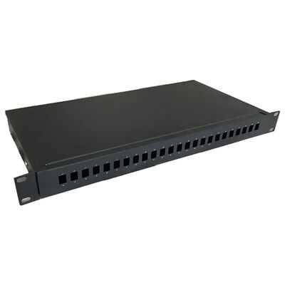 Bảng điều khiển cáp quang gắn trên giá cố định 1U 19" 24 cổng Bộ điều hợp đơn giản ODF SC