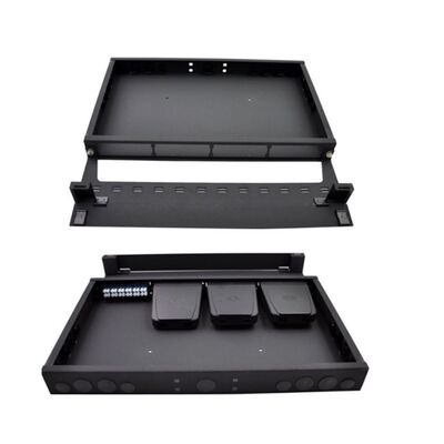 Mô-đun Cassette 1U MTP 96F MPO To LC Patch Panel Rack Mount Black