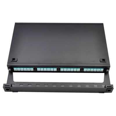 Mô-đun Cassette 1U MTP 96F MPO To LC Patch Panel Rack Mount Black