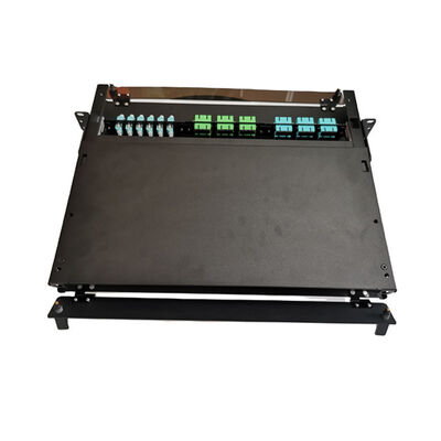 Bảng điều khiển sợi quang 19 "LC MTP MPO 1U Hộp kết thúc sợi kim loại