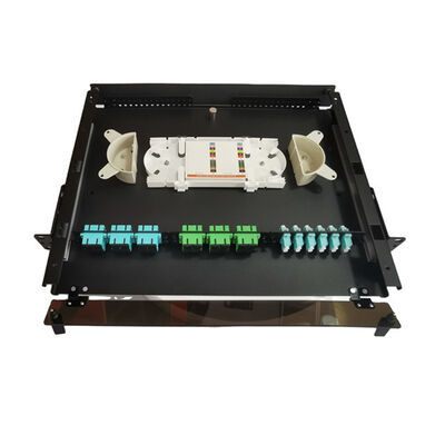 Bảng điều khiển sợi quang 19 "LC MTP MPO 1U Hộp kết thúc sợi kim loại