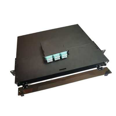 Bảng điều khiển sợi quang 19 "LC MTP MPO 1U Hộp kết thúc sợi kim loại