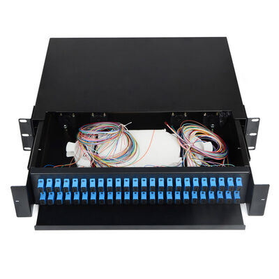 48 cổng 2U Cáp quang SC Simplex / LC Duplex Patch Panel