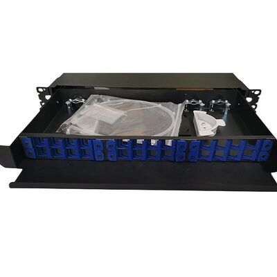Bảng điều khiển sợi quang 19" 24 cổng Rack Mount trong nhà 1U ODF 24 Cốt lõi