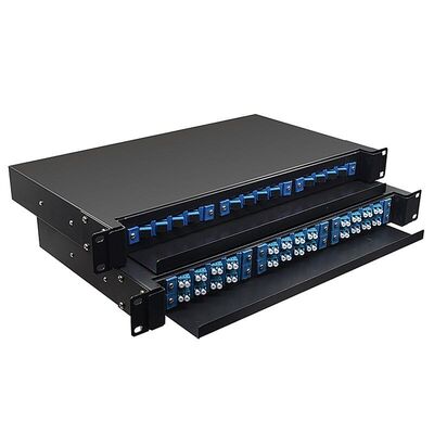 Bảng điều khiển sợi quang 19" 24 cổng Rack Mount trong nhà 1U ODF 24 Cốt lõi
