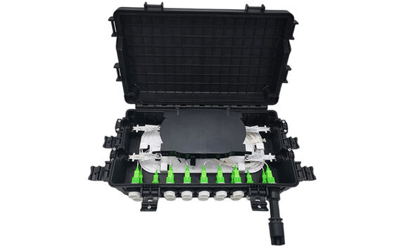 Hộp đầu cuối cáp quang chống nước FTTB SC IP68 2 IN 2OUT 48Cốt lõi 16Hải cảng