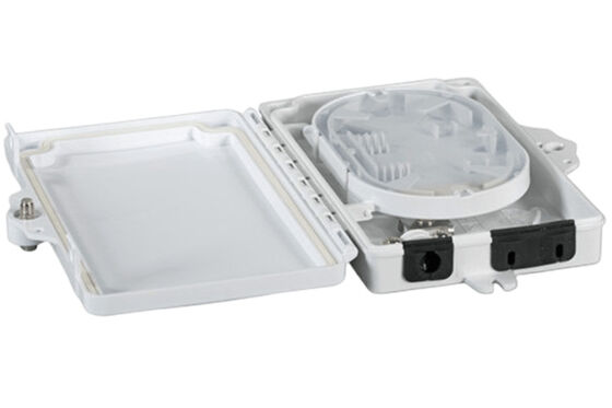 Hộp đầu cuối sợi quang 2 cổng FTTH PC ngoài trời / trong nhà Chất liệu ABS Màu xám nhạt