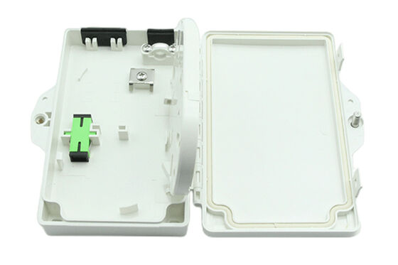 Hộp đầu cuối sợi quang 2 cổng FTTH PC ngoài trời / trong nhà Chất liệu ABS Màu xám nhạt