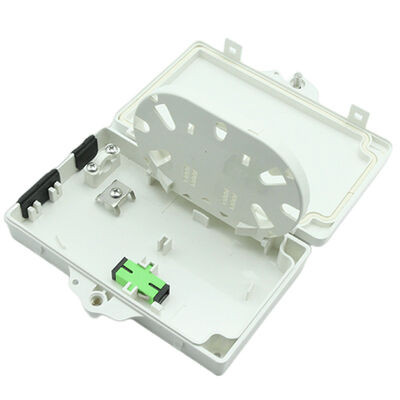 Hộp đầu cuối sợi quang 2 cổng FTTH PC ngoài trời / trong nhà Chất liệu ABS Màu xám nhạt