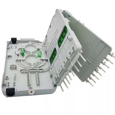 Bộ chia 16 lõi Hộp phân phối FTTH UPC / APC Treo tường Màu xám nhạt