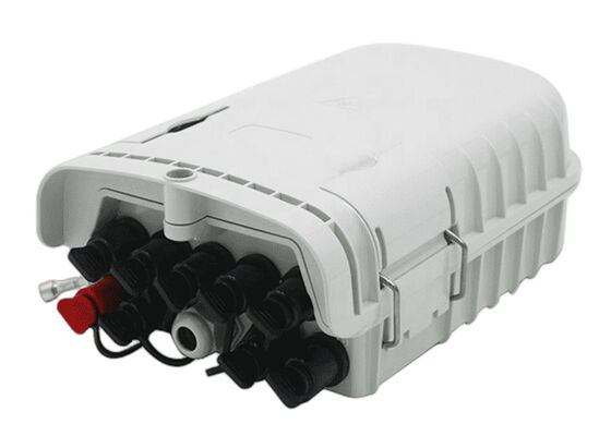 Hộp kết thúc cáp quang 8 cổng ABS PLC Vỏ bọc đầu cuối quang học màu xám IP65