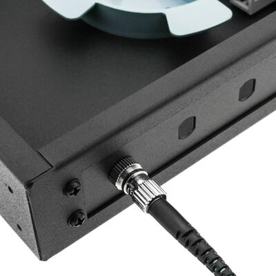19" Rack Mount Fiber Patch Panel ST Adapter 1U Fiber Enclosure 12 Cốt lõi