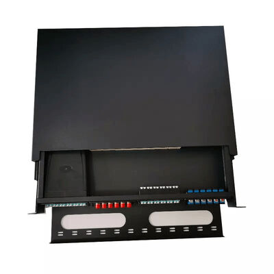 Bảng điều khiển sợi quang gắn trên giá đỡ 1U thông gió 19 inch ODF 24 lõi