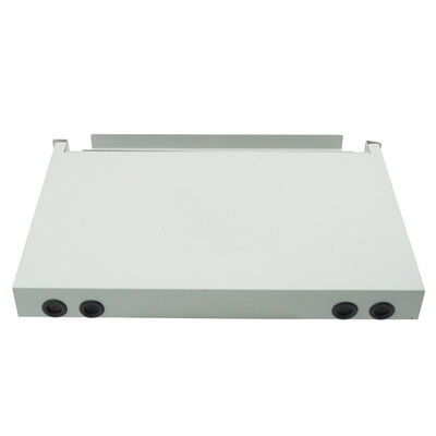 Bảng vá lỗi sợi quang trắng ODF Bảng điều khiển gắn kết giá đỡ trượt 1U 12 cổng