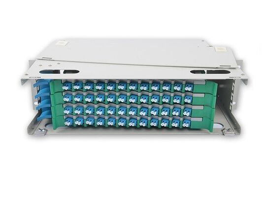 Đơn vị phân phối quang ODF Singemode 48 Hải cảng Fiber Optic Patch Panel LC