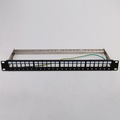 Bảng vá 1U 24 cổng STP Bảng vá RJ45 Rack Mount Cat6 Trống