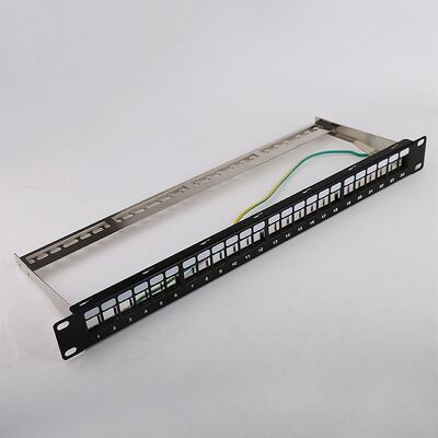 Bảng vá 1U 24 cổng STP Bảng vá RJ45 Rack Mount Cat6 Trống
