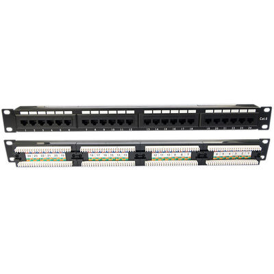 Bảng vá lỗi Keystone trống 1U Bảng vá lỗi 24 cổng CAT5E không được che chắn