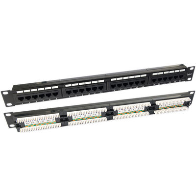 Bảng vá lỗi Keystone trống 1U Bảng vá lỗi 24 cổng CAT5E không được che chắn