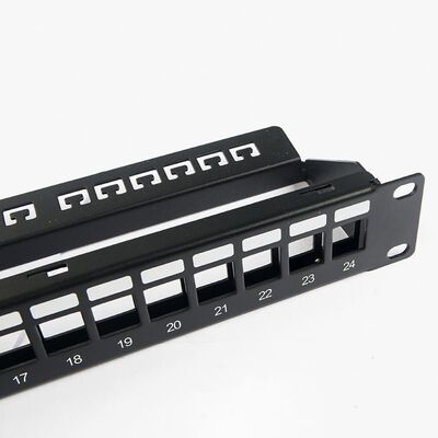Bảng vá mạng trống Bảng vá lỗi RJ45 24 cổng 1U không được che chắn