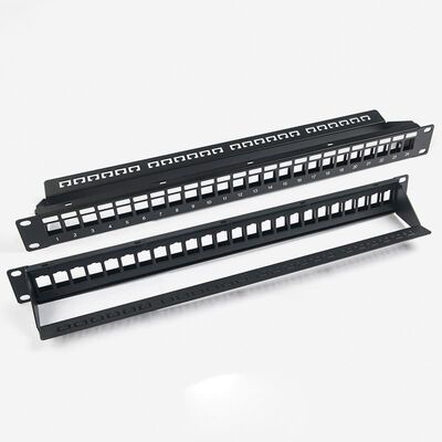 Bảng vá mạng trống Bảng vá lỗi RJ45 24 cổng 1U không được che chắn