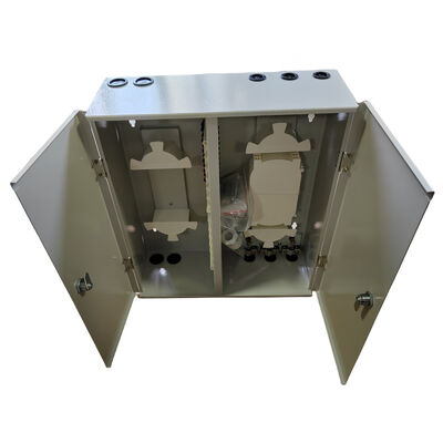 Bức tường kim loại gắn sợi khoang 72 lõi với 2 cửa và khóa kép