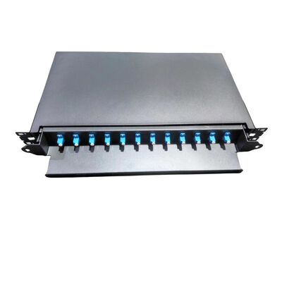 12C / 24C loại trượt Sợi quang Patch Panel Phòng kéo quang cho viễn thông